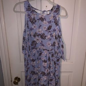 Floral Cold Shoulder Short Dress (Size L)